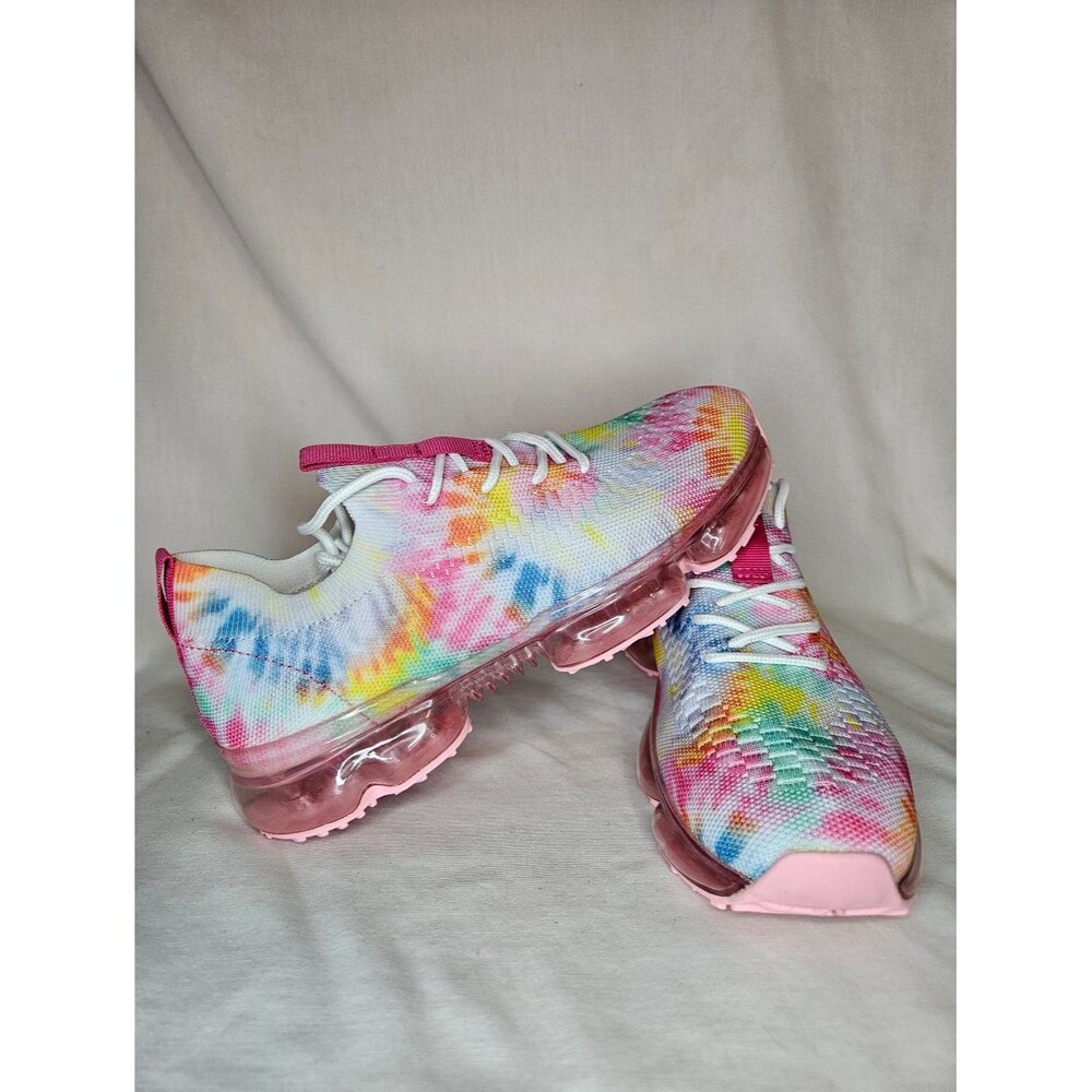 LA SHEELAH Flow-19 Tie Dye Sneakers Clear Pink Bubble Sole NIB Size 8.5